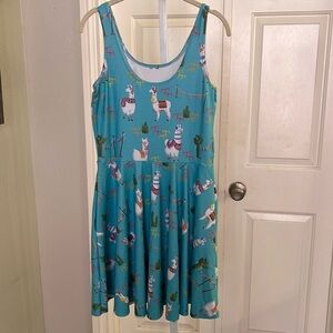 Blackmilk alpaca llama fiesta skater dress size medium NWOT